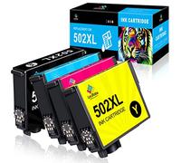 LeciRoba 502xl Reemplazo para Tinta epson 502xl y Cartuchos epson 502,para Epson XP-5100 5105 5150 5155 WF-2860DWF WF-2865DWF WF-2880DWF WF-2885DWF (1-Negro 1-Cian 1-Magenta 1-Amarillo, 4 Paquetes)