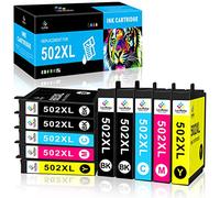 LeciRoba 502xl Reemplazo para Tinta epson 502xl y Cartuchos epson 502,para Epson XP-5100 5105 5150 5155 WF-2860DWF WF-2865DWF WF-2880DWF WF-2885DWF (4-Negro 2-Cian 2-Magenta 2-Amarillo, 10 Paquetes)