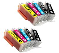 LeciRoba 580 581 XXL Cartuchos de Impresora para Canon PGI-580 CLI-581 Multipack Compatible con TR7500 TR8500 TS6100 TS6200 TS6300 TS700 TS8200 TS8350 TS9 - 10 Paquetes