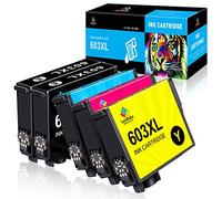 LeciRoba 603xl Reemplazo para Tinta epson 603xl y Cartuchos epson 603,para Epson XP-2100 XP-2150 2155 XP-2155 XP-3100 XP-3150 XP-4100 XP-4150 Workforce WF-2810 WF-2820 WF-2840 WF-2870 (5 Paquetes)