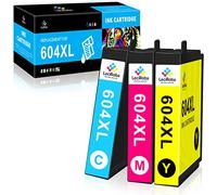 LeciRoba 604xl para Epson 604 cartuchos y Epson 604xl Multipack para Epson Expression Home XP-2200 XP-2205 XP-3200 XP-3205 XP-4200 XP-4205 WF-2910DWF WF-2930DWF WF-2935DWF WF-2950DWF Impresora (3 PK)