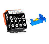 LeciRoba 924 (NO CHIP) Compatible para cartuchos de tinta HP 924 con HP OfficeJet Pro 8120 8030 8123 8133 OfficeJet Pro 8122e 8124e 8125e 8134e 8132e 8135e 8138e 8139e Impresora All-in-One (4-negro)