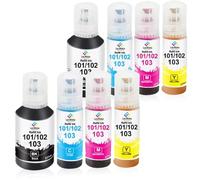 LeciRoba Adecuado para EPSON 103/102/101 Multipack Uso con ET-2710 ET-2711 ET-2712 ET-2714 ET-2715 ET-2720 ET-2721 ET-2726 ET-2810 ET-2815 ET-2T-2815 ET-2721 822 0. ET-2821 ET-2825 ET-2826 ET-4700 ET
