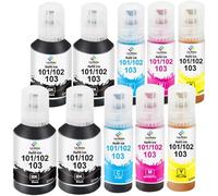 LeciRoba Adecuado para EPSON 103/102/101 Multipack Uso con ET-2710 ET-2711 ET-2712 ET-2714 ET-2715 ET-2720 ET-2721 ET-2726 ET-2810 ET-2815 ET-2T-2815 ET-2721 822 0. ET-2821 ET-2825 ET-2826 ET-4700 ET