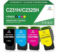 LeciRoba C231H C231HK0 C231HC0 C231HM0 C231HY0 Cartucho de tóner de alto rendimiento para Lexmark C2325 C2325dw MC2325adw C2535 C2535dw MC2535adwe C2425 C2425ddd. w MC2422 Impresora 5adw C2640