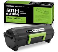 LeciRoba Cartucho de tóner compatible con 5000 páginas 50F1H00 501H de alto rendimiento para Lexmark 50F1H00 para Lexmark MS310 MS312 MS315 MS410 MS415 MS510 MS610 Series Mono Laser Printer (paquete
