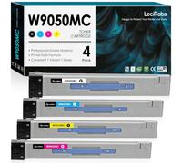 LeciRoba Cartucho de tóner remanufacturado W9050MC de alto rendimiento para HP W9050MC W9051MC W9052MC W9053MC Cartucho de tóner para impresora HP Color Managed MFP E87640Z E87650Z E87660 (BCMY,