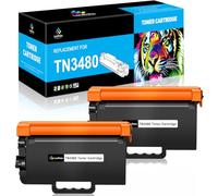 LeciRoba Cartucho de tóner TN3480 para Brother TN-3480 TN-3430 para Brother HL-L5000D HL-L5100DN HL-L5200DW HL-L6400DW DCP-L5500DN MFC-L5700DW MFC-L5750DW MFC-L5850DW MFC-L5900DW(negro, Paquete de 2