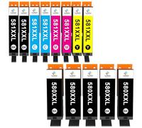 LeciRoba Cartuchos de Impresora 580XXL 581 para Canon PGI-580 CLI-581 - Multipack Compatible con TR7500 TR8500 TS6100 TS6200 TS6300 TS700 TS8200 TS8350