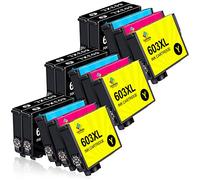 LeciRoba Cartuchos de impresora 603XL para Epson 603 y Epson 603XL Multipack para Epson XP 3100 XP 3150 XP 2100 XP 2105 XP 4100 XP 4150 Workforce WF 2810 WF2820 WF 2850 WF 2870 (100) 5 paquete