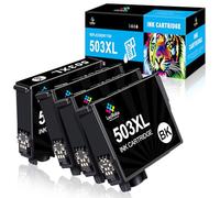 LeciRoba Cartuchos de tinta 503XL para impresoras Epson 503 503xl para Epson Expression Home XP-5200 XP-5205 XP5200 XP5205 WorkForce WF-2960DWF WF-2965DWF WF2965DWF WF-2960 WF-2965 4-Negro)