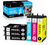 LeciRoba Cartuchos de tinta 503XL para impresoras Epson 503 503xl para Epson Expression Home XP-5200 XP-5205 XP5200 XP5205 WorkForce WF-2960DWF WF-2965DWF WF2965DWF WF-2960 WF-2965 Paquete de 6)
