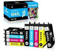 LeciRoba Cartuchos de tinta 604XL para impresoras Epson 604 XL 604xl para Epson Expression Home XP-2200 XP-2205 XP-3200 XP-3205 XP-4200 XP-4205 WF-2910DWF WF-2930DWF WF-2935DWF WF-2950DWF (950DWF