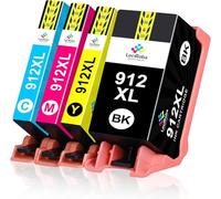 LeciRoba Cartuchos de tinta 912 para HP 912XL 912 XL para impresora HP OfficeJet 8012 8014 8015 8017 OfficeJet Pro 8022 8023 8024 8025 AIO (paquete de 4)