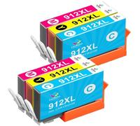 LeciRoba Cartuchos de tinta 912XL para HP 912XL 912 XL para impresora HP OfficeJet 8012 8014 8015 8017 OfficeJet Pro 8022 8023 8024 8025 AIO (paquete de 6)