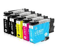 LeciRoba Cartuchos de tinta LC527 LC-527 para Brother LC-527BK LC-527C LC-527M LC-527Y para impresora Brother MFC-J4550DW MFC-J4350DW (paquete de 5)