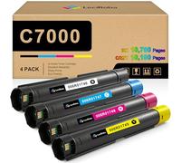 LeciRoba Cartuchos de tóner compatibles con C7000 106R03757 106R03758 106R03759 106R03760 de repuesto para impresora Xerox VersaLink C7000 C7000DN C7000N (B/C/M/Y, 4 unidades)