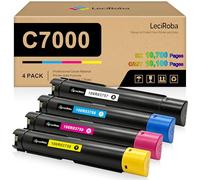 LeciRoba Cartuchos de tóner compatibles con C7000 106R03757 106R03758 106R03759 106R03760 de repuesto para impresora Xerox VersaLink C7000 C7000DN C7000N (B/C/M/Y, 4 unidades)