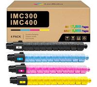 LeciRoba IM C300 C400 - Cartucho de tóner de repuesto para impresora Ricoh IM C300 C400 842378 842379 842380 842381 para impresora Ricoh Lanier Savin IM C300F C400F C400SF (4 unidades, B/C/C) M/Y)
