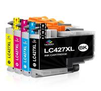 LeciRoba Multipack Cartuchos de Tinta LC427XL compatibles con Brother LC-427XLBK/XLC/XLM/XLY para impresoras MFC-J5955DW, J6955DW, J6957DW, J6959DW, HL-J6010DW (Pack de 4)