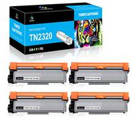 LeciRoba TN-2320 para Brother TN2320 TN-2320 Tóner para Brother MFC-L2700DN L2720DW HL-L2340DW L2365DW L2360DN L2300D L2500D L2520DW (4 negros)