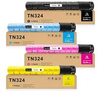 LeciRoba TN324 - Cartucho de tóner de repuesto para Konica Minolta TN324 TN324K TN324C TN324M TN324Y A8DA130 A8DA430 A8DA330 A8DA230 para BizHub C258 C308 C368 (28.000 P). edades, KCMY, 4 -Paquete)