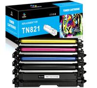 LeciRoba TN821 TN-821 para tóner Brother TN821, Compatible con Brother TN-821BK TN-821C TN-821M TN-821Y, para impresoras Brother HL-L9430CDN HL-L9470CDN MFC-L9630CDN MFC-L9670CDN (4-Pack)