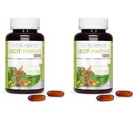 Lecitina de Soja 60 cápsulas x 1200 mg LecitMarnys con Acidos Grasos Esenciales (Paquete de 2)