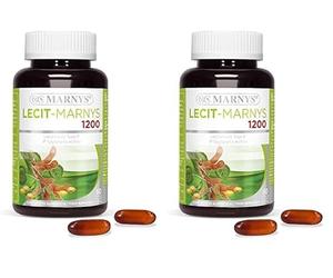 Lecitina de Soja 60 cápsulas x 1200 mg LecitMarnys con Acidos Grasos Esenciales (Paquete de 2)