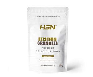 Lecitina de Soja Granulada de HSN | 1 Kg = 100 Tomas por Envase 100% Natural procedente de Habas Naturales Sin Añadidos | Ideal Para Cocinar y Recetas para Dieta | Non-GMO | Apto Vegano, Sin Gluten