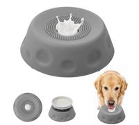 Leckmatte für Hunde,Lick Bowl für Hunde,auslaufsicher,Hundelickspielzeug,Ideal für Knochenkalhe und Yogur,Leckmatte mit Drehkugel für gelangangweilte Welpen Katzen(grau)