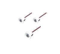 LeClubLED Mini Foco LED Empotrable 1 W Blanco Natural 4000 K DC12 V Taladro 25 mm 120 lm - Juego de 3