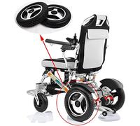 LecMy Accesorios de Rueda Trasera para Silla de Ruedas de 12 Pulgadas, Rueda de Repuesto de Rueda Trasera, Adecuada para Silla de Ruedas Eléctrica, Andador/12 Pulgadas/32 cm (2 Unidades)