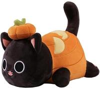 LecMy Meemeows Peluche de Comida for Gatos 25 cm, Peluche de Gato Aphmau, Peluche de Gato Hombre Lobo (Gato Calabaza)