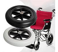 LecMy Reemplazo de Rueda para Silla de Ruedas, Rueda Trasera para Silla de Ruedas de Grado Industrial, Rueda Sólida Y Liviana con Neumático de Poliuretano, Rueda de Repuesto para Andadores/Negro/30