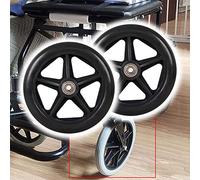 LecMy Rueda Delantera, Neumático de Pvc para Silla de Ruedas, Rueda de Repuesto para Sillas de Ruedas para Discapacitados, Ruedas Giratorias Delanteras para Silla de Ruedas Manual con Andador para S