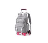 LECOO Rolling Backpack - Gray Model - Large Capacity - Water-Repellent - For Children from 3 to 12 Years