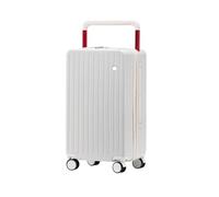 LECOW Maletas Viaje Maleta con Ruedas Ancha para Mujer, Maleta con Contraseña De Gran Capacidad, Maleta con Rueda Universal para Hombre Maleta Equipaje de Mano (Color : White, Size : 26inch)