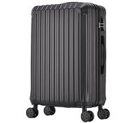 LECOW Maletas Viaje Maleta con Ruedas Giratorias Maletas con Ruedas Ligeras Y Rígidas para Viajes De Negocios Maleta Equipaje de Mano (Color : Black, Size : 20in)