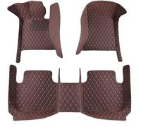 LECREA Alfombrillas de Coche para Porsche Panamera 2009 2010 2011-2016 LHD, Alfombrillas de Cuero PU de Cobertura Completa para Coche, Alfombra Protectora de Suelo Antideslizante,B Coffee