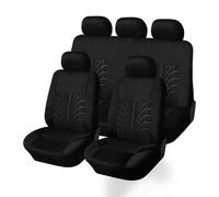 LECREA Juego de Fundas para Asientos de Coche para Hyundai Bayon SUV 2021 2022 2023, Protector de Asiento de Coche de 5 Plazas, Respirable, Auto Interior Accesorios,B Black