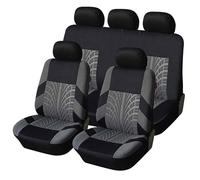LECREA Juego de Fundas para Asientos de Coche para Toyota Land Cruiser J6/J7/J8/J9/J10/J12, Protector de Asiento de Coche de 5 Plazas, Respirable, Auto Interior Accesorios,A Grey