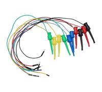 Lecreatekit 10 mini ganchos de agarre con alambre de silicona suave para puente de tabla de pan, clips de cobre flexibles para Arduino para frambuesa Pi proyectos de bricolaje pruebas de laboratorio