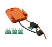 Lecreatekit Adaptador de batería para Ridgid para aeg 18 V con fusible de 30 A, conector de alimentación de cable de 14 AWG para L1815R B1820R R840084 AC840083