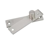 Lecreatekit Bisagras de estantería ocultas giratorias de 360 grados, de acero inoxidable 304, bisagras pivotantes de puerta secreta para sala de estar, dormitorio, color plateado, 130 x 24 mm