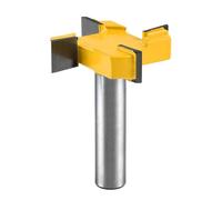 Lecreatekit Broca de enrutador CNC para superficie de alerón de 1/2 pulgada, vástago de 4 alas, cortador con punta de carburo para madera MDF, madera contrachapada, diámetro de corte de 2 pulgadas