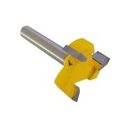 Lecreatekit Brocas de enrutador CNC de 1/4 pulgadas con punta de carburo de 3 alas para madera contrachapada de MDF, amarillo, paquete de 2