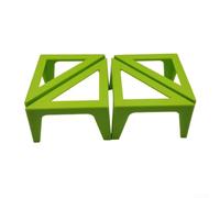 Lecreatekit Caballete de exhibición plegable para artistas, estudiantes, aficionados, 4 unidades, soporte de lona compacto para óleo, acuarela, escritorio, suelo, naranja, rojo, verde, 100 x 50 x 50