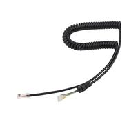 Lecreatekit Cable de micrófono de repuesto para Yaesu FT-7800 FT-8800 FT-8900 FT-1807, cable de micrófono de mano extensible en espiral de 40 cm a 150 cm, compatible con MH-48 MH-42 MH-36
