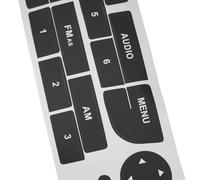 Lecreatekit Calcomanías de reparación de botones de radio negro mate para Fiat Grand Punto, kit de repuesto de letras del panel frontal para restaurar los controles desgastados